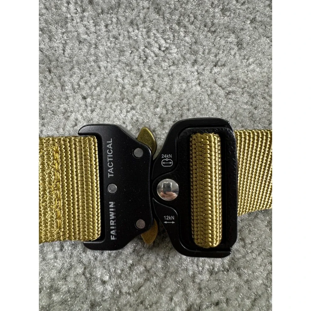 Fairwin Tactical Belt Mens Coyote Brown Nylon Heavy Duty Quick Release Buckle